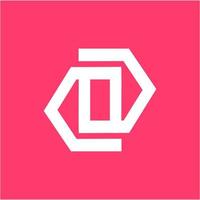 simple dos, dod, sdo, s, así que las iniciales del logotipo de la empresa de arte de línea geométrica vector