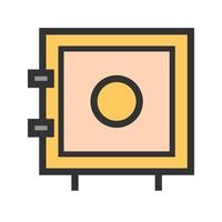 Vault I Filled Line Icon vector