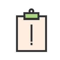 Assignment Late Filled Line Icon vector