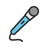 Microphone Filled Line Icon vector