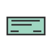 Cheque Filled Line Icon vector