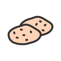Potatoes Filled Line Icon vector