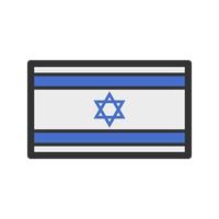 icono de línea llena de israel vector