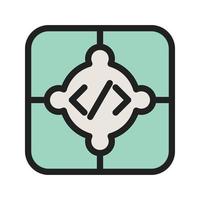 Pattern System Filled Line Icon vector
