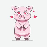 Cute Piggy Pig illustration vector