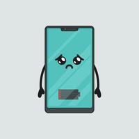mascota de ilustración de teléfono inteligente