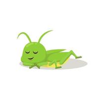 Grasshopper cute logo vector