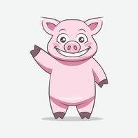 Cute Piggy Pig illustration vector