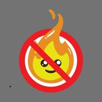 Cute fire vector