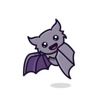 cute bat mascot vector