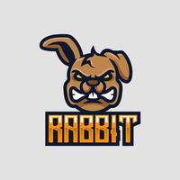 Rabbit esport logo design vector