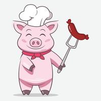 Cute Piggy Pig illustration vector