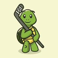 lindo, tortuga, mascota, vector, ilustración vector