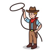 sheriff masculino vaquero vector