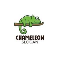 Chameleon logo template vector