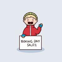 Winter boxing day vector