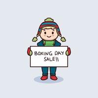 Winter boxing day vector
