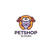 Petshop logo design template vector