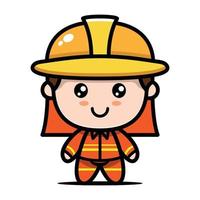 Cute kid with job Occupation vector