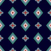 Abstract geometric motif ethnic seamless pattern design. Aztec fabric carpet mandala ornaments textile decorations wallpaper. Tribal boho native ethnic turkey traditional embroidery vector background