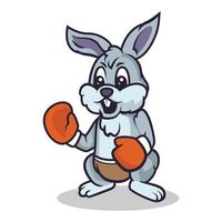 Cute bunny mascot sport related design vector