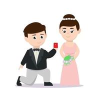 Just married couple vector