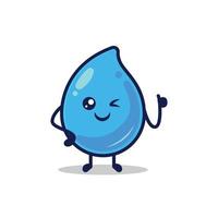 Cute water mascot vector