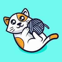 Cute cat mascot vector illustration