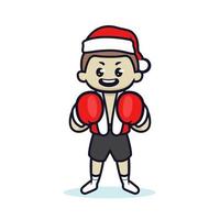 Boxing male boxer vector