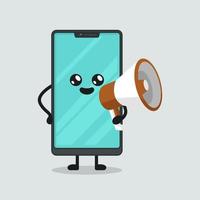 Smartphone illustration mascot vector