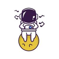 Space party astronaut vector