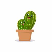 Cactus mascot plat vector