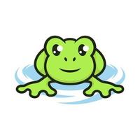 Cute Frog mascot vector