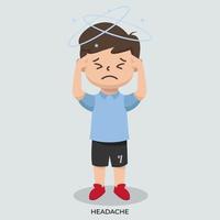 Sick kids illustration vector