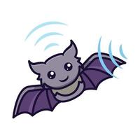 cute bat mascot vector