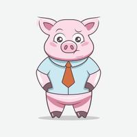 Cute Piggy Pig illustration vector