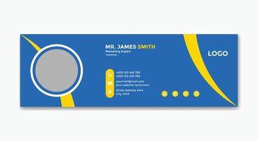 Modern Professional Corporate Business email signature or email footer Template design vector