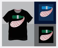 T-shirt design design with mockup vector