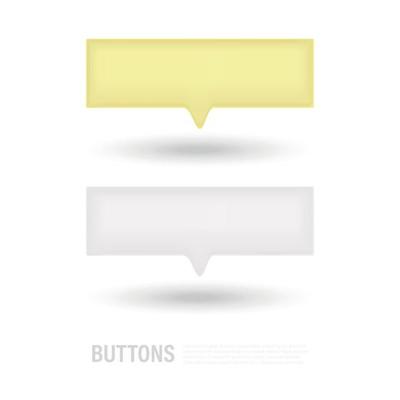 3d text bubble balloon white and gold on a white background