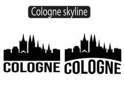 Cologne city skyline silhouette vector illustration