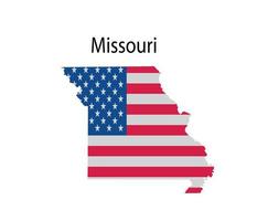 Missouri Map Illustration in White Background vector