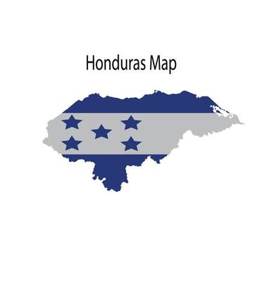 Honduras Map Illustration in White Background