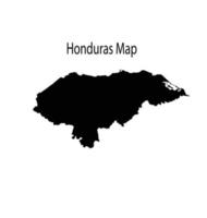 Honduras Map Silhouette Illustration in White Background vector