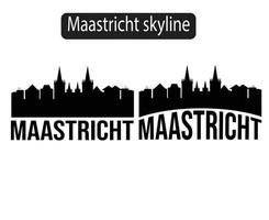 ilustración de vector de silueta de horizonte de la ciudad de maastricht