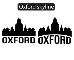 ilustración de vector de silueta de horizonte de la ciudad de oxford