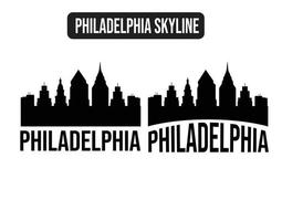 Philadelphia skyline silhouette vector illustration