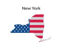 ilustración de mapa de nueva york en fondo blanco vector