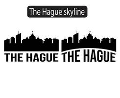 The Hague city skyline silhouette vector illustration