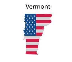 ilustración de mapa de vermont en fondo blanco vector