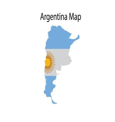 Argentina Map Illustration in White Background